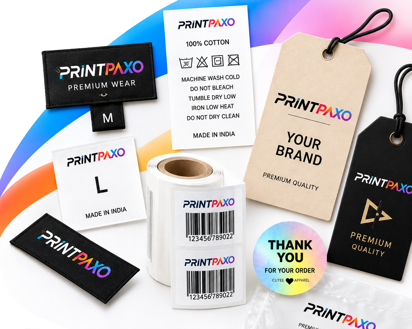 PRINTPAXO labels, tags and packaging